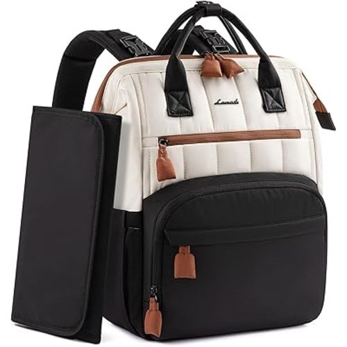 LOVEVOOK Puffer Diaper Backpack, Lightweight Baby Bag with Changing Pad, Diaper Bag for Mom Dad with Stroller Buckles