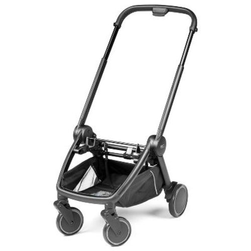 PEG City Loop Chassis Frame - Gray: Aluminum, Adjustable Handle, Infant Car Seat Compatible, Folds for Easy Transport
