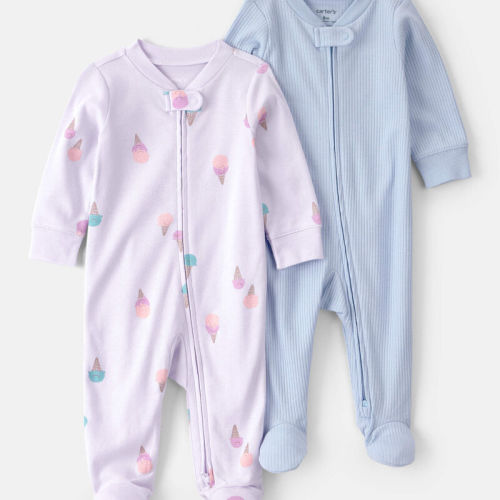 Baby Girl 2-Pack Ice Cream Sleeper- Purple/Blue | Carter’s Oshkosh Canada