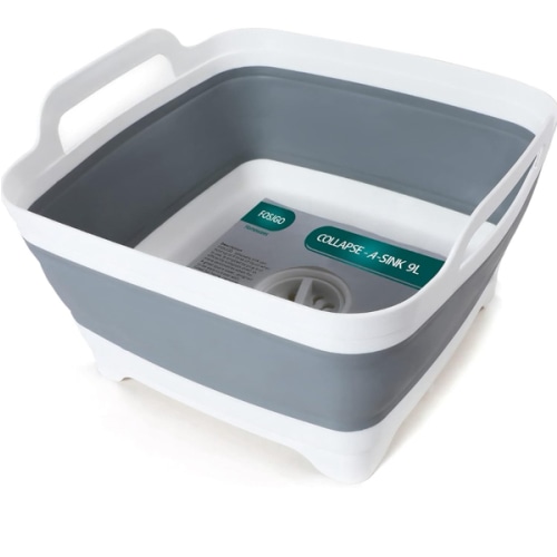 FOSJGO Collapsible Dish Basin with Drain Plug