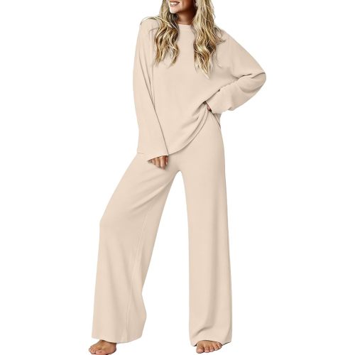 BONITEE Lounge Sets for Women Long Sleeve Tops and Pants Soft Pajamas Set