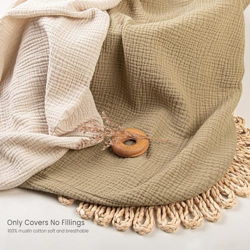 Termichy Baby Lounger Cover Muslin: Soft Cotton Slipcover for Snuggle Me Lounger - Removable & Machine Washable for Daily Use - Zipper-Free & Skin-Friendly for Newborn Girls and Boys