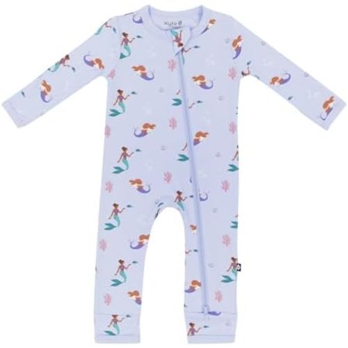 KYTE BABY Unisex Rayon Made From Bamboo Zippered Rompers 0-24 Months