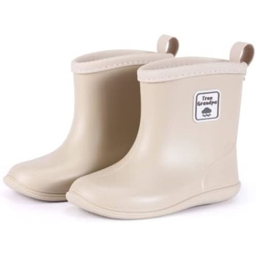 Toddler Rain Boots Baby Rain Boots Short rain Boots for Toddler Easy-on Lightweight and Waterproof