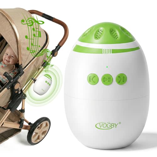 Baby Stroller Rocker, Hands-Free Vibration Device with Adjustable Speed and 11 White Noise Sounds, Rechargeable Sleep Soother Rocker - Fits Strollers & Cribs, Essential Baby Gear for Home & On-the-Go