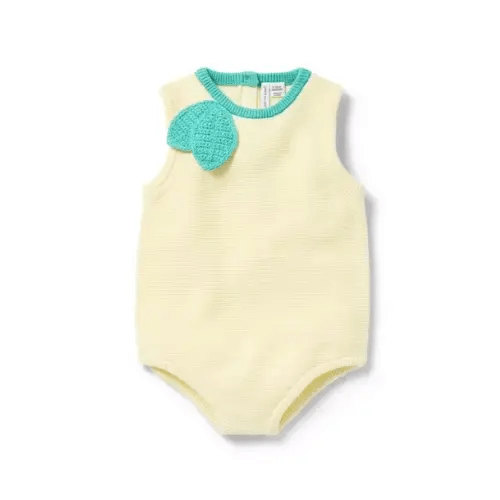 Baby Light Yellow The Lemon Baby Romper by Janie and Jack