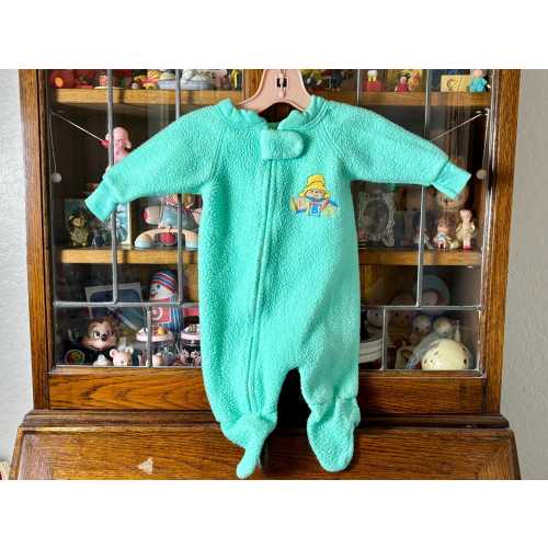 vintage Paddington Bear footed romper, 0 to 6 months