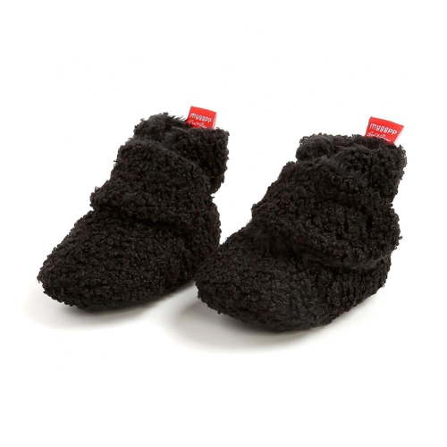 Unisex Kids Casual & Dress Shoes Soft Fleece Booties, Solid Color, 0-6M