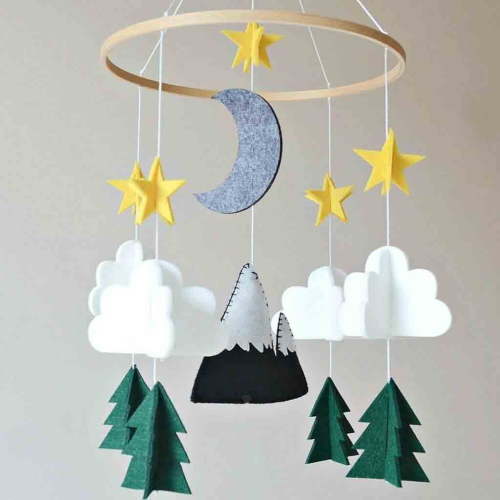 Walmart week Clearance Wuxinga Hangs,Boys/Girls Woodland Mobile Decoration Mobile Crib Night Baby Nursery Home Decor