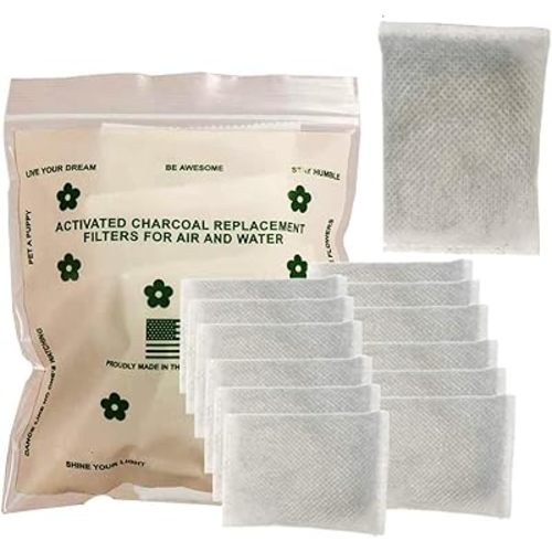 Green Piece® All-Natural Baby Diaper Pail Deodorizer - Activated Charcoal Air Purifier Compatible with Diaper Pails, Shoe Closets, Trash Cans (Pack of 12 + 1 Big Filter)
