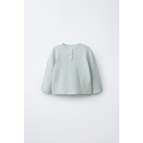 KNIT HENLEY JUMPER - Pastel green | ZARA United States