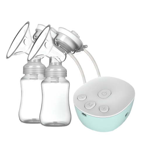 XIRQI Double Electric Wearable Breast Pump Portable Wireless Breast Pump LCD Display Low Noise Painless