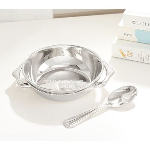 M&G Silver Baby Spoon and Bowl Set