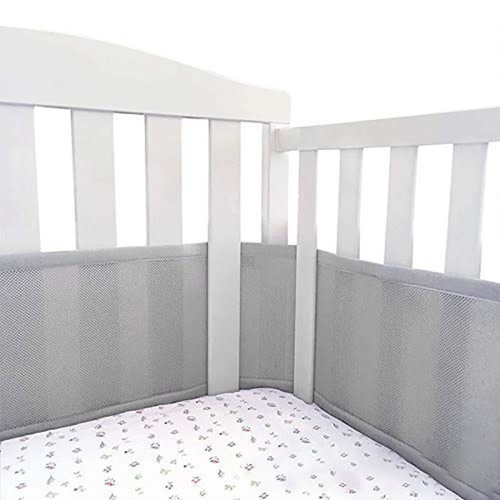 Walmart Week Deals Breathable Crib Bumper Grey Mesh Crib Bumper For Full Size Crib Breathable Mesh