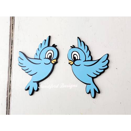 Cinderella Blue Bird Wood Decoration, Disney Birds Wall Art, Bibbidi Bobbidi Boo Decor