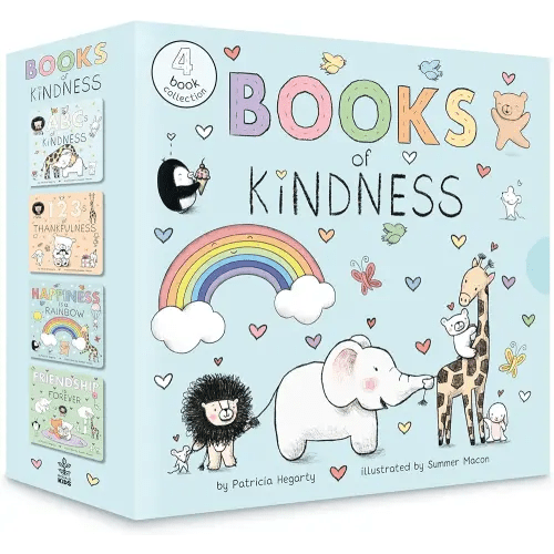 Books of Kindness: ABCs of Kindness; 123s of Thankfulness; Happiness Is a Rainbow; Friendship is Forever