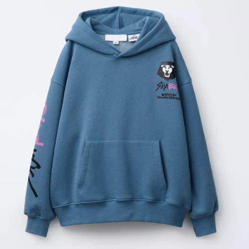 KPOP DEMON HUNTERS™ NETFLIX © PRINTED HOODIE - Blue | ZARA United States