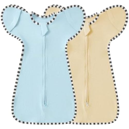 Baby Swaddle Blanket for Newborns and Infants,2-Piece Set Infant Pajamas,Baby Sleep Sack,Snug Fit Helps Calm Startle Reflex