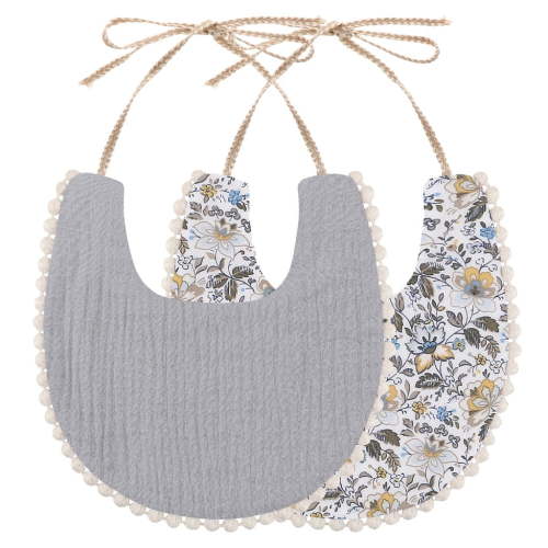 Acahhotxx Baby Bib, Baby Infants Feeding Bib Soft Cotton Bandana Muslin Absorbent Saliva Towel Toddler Scarf Newborn Baby Burp Cloth