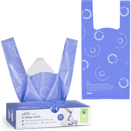 Ubbi Venti Disposable Baby Diaper Sacks, Lavender Scented, 200 Count