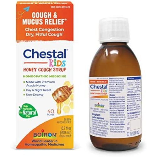 Boiron Chestal Honey Children's Cough Syrup for Nasal and Chest Congestion, Runny Nose, and Sore Throat Relief - 6.7 Fl oz
