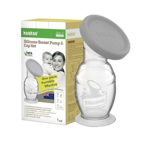 haakaa Silicone Breast Pump & Silicone Cap 5oz/150ml, Gen.2