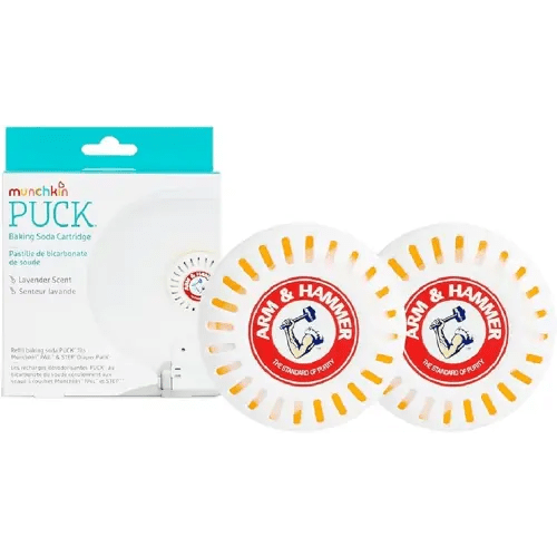 Odor Eliminator Cartridges, 2 Pack, Lavender Scent, Baking Soda Puck, Diaper Pail Deodorizer