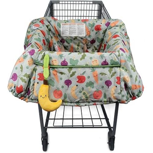 Boppy Shopping Cart & High Chair Cover, 360 Padded Baby Seat Cover & Toy