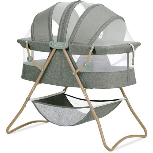 Dream On Me Karley Portable Bassinet, Newborn, Muted Sage