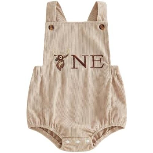 Traje de primer cumpleaños para bebé, sin mangas, con cuello cuadrado