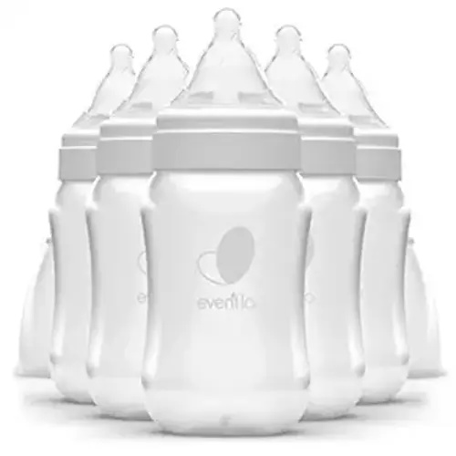 Evenflo Feeding Premium Proflo Venting Balance Plus Wide Neck Baby, Newborn and Infant Bottles - Helps Reduce Colic - 9 Ounce (Pack of 6)