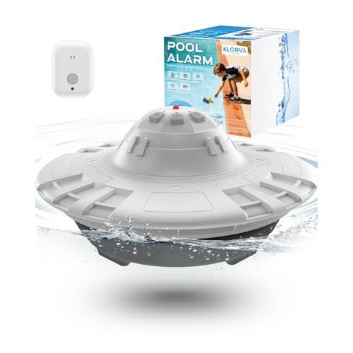 Pool Alarm for Inground & Above Ground Pools, Floating Pool Safety Alarm for Kids & Pets, No App, No WiFi Needed, 85dB+ Loud Alert at 10 ft, Adjustable Sensitivity, Covers 20x40ft (WH&GR)