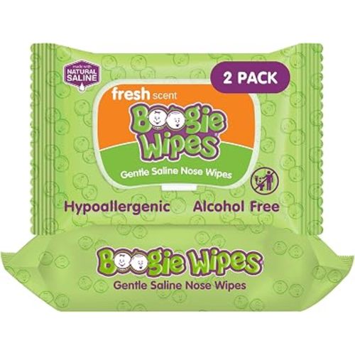 Boogie Gentle Saline Nose Wipes Fresh Scent - 90 Count
