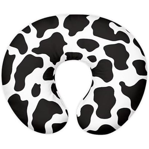 XYZCANDO Black and White Cow Print Feeding Pillow Cover for Baby Newborn Infant Wear-Resistant Snug Fit Pillow Cover for Breastfeeding and Bottle Feeding Compatible with Most Nursing Pillows
