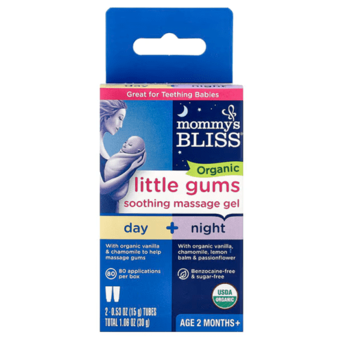 Mommy's Bliss, Organic Little Gums Soothing Massage Gel, Day/Night Pack, Age 2 Months+, 2 Tubes, 0.53 oz (15 g) Each