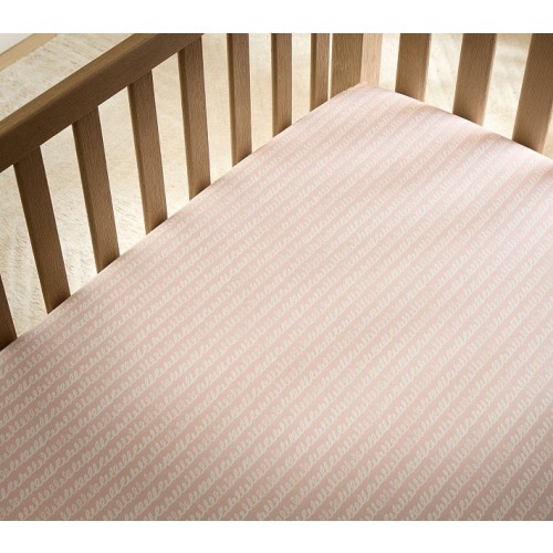 Squiggle Organic Crib Fitted Sheet