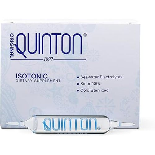 Quicksilver Scientific Original Quinton Isotonic Solution with Sea Water Minerals + Alpine Spring Water - Liquid Hydration, Electrolyte + Multi Minerals Supplement (30 Single Serving Vials)