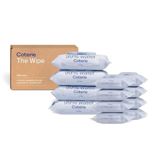 Coterie Baby Wipes for Sensitive Skin, 4 Standard Packs + 8 Travel Packs