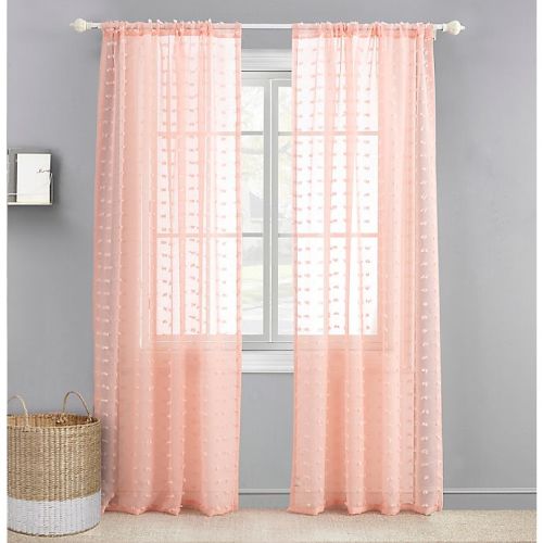 Levtex Baby® Tufted Overlay 84-Inch Window Curtain Panel in Pink