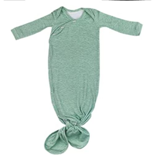 Copper Pearl Baby Gown - Knotted Newborn Sleepers for Baby Boy and Girl, Soft Stretchy Long Sleeve Infant Gowns with Bottom Tie and Hand Mittens, Perfect Hospital Coming Home Outfit (Emerson)