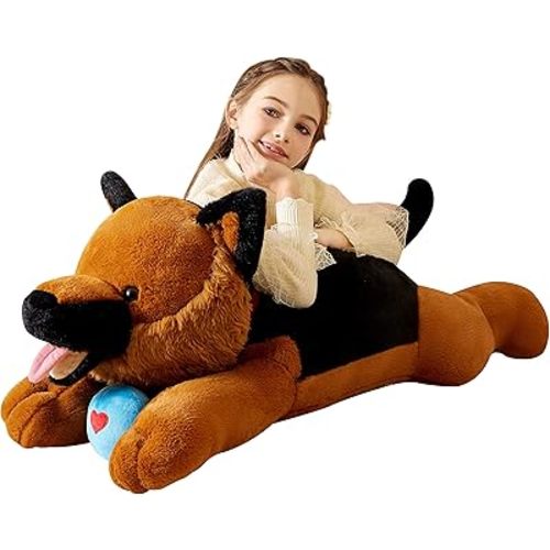 Giant German Shepherd Dog Stuffed Animal Plush Soft Toy,30" Large Cuddly Puppy Toys Jumbo Cute Big Size Huge Plushy Plushie,Birthday Gifts for Kid
