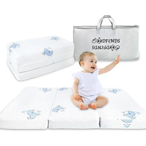 Pack and Play Mattress, 38"x26" Trifold High Density Memory Foam