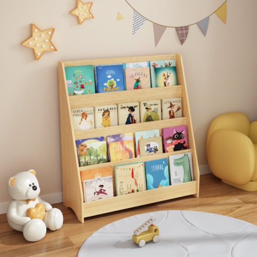 34.64''H X 31.49'' W 4-Shelf Bookcase | Wayfair
