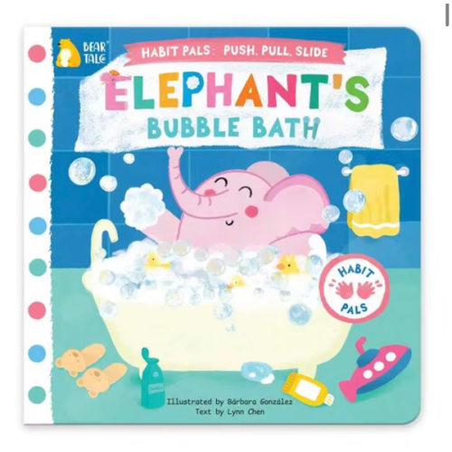 beartale 1 Set Children's Push-Pull Sliding Ladder Interactive Game Book, Elephant Bubble Bath Interactive Book To Cultivate Good Bathing Habits, Exploratory Busy Book, Early Education Toy, Vivid Illustration Busy Book, Educational Toy, Interactive Book f