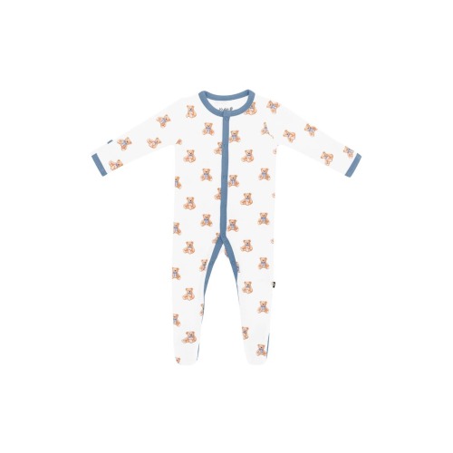 Teddy Bear Snap Footie, 0-3M