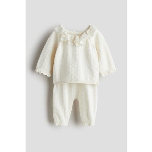 2-piece Pointelle-knit Set, 6M