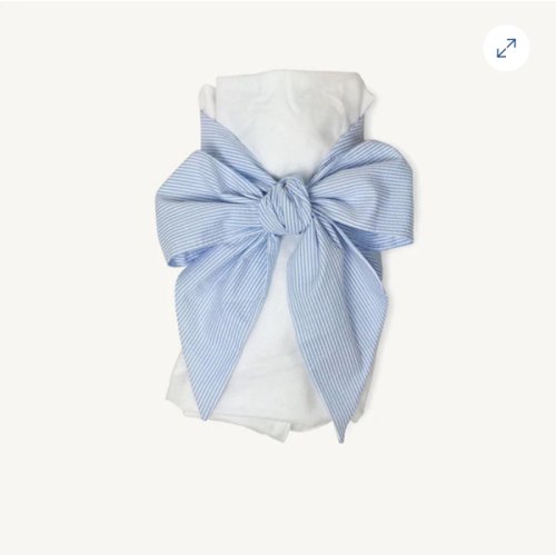 Bow Swaddle ® - Blue Savannah Seersucker