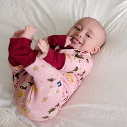 Larkspur Baby | Romper Pajamas | Convertible Footed Romper in Pasture Play