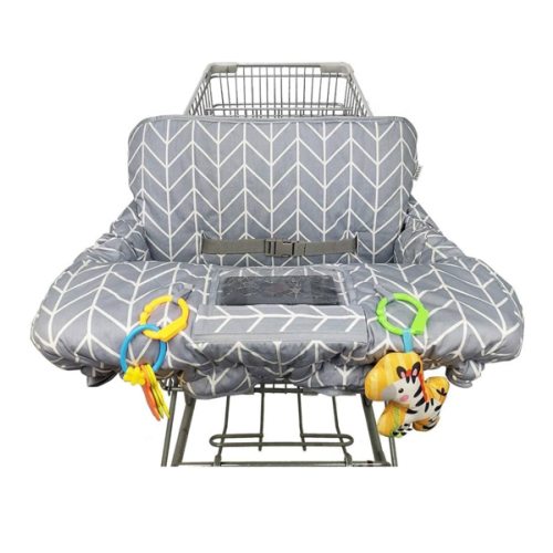 Shopping Cart Cover for Baby ICOPUCA Cotton High Chair Cover, Reversible, Machine Washable for Infant, Toddler, Boy or Girl (Grey Arrow Print)