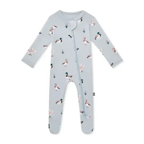Zippered Footie in Mallard Duck